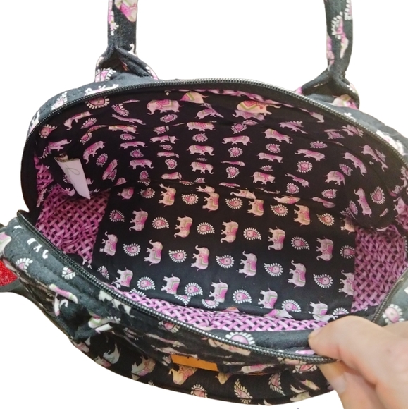Vera Bradley Retired Pink Elephant Handbag - Picture 4 of 4